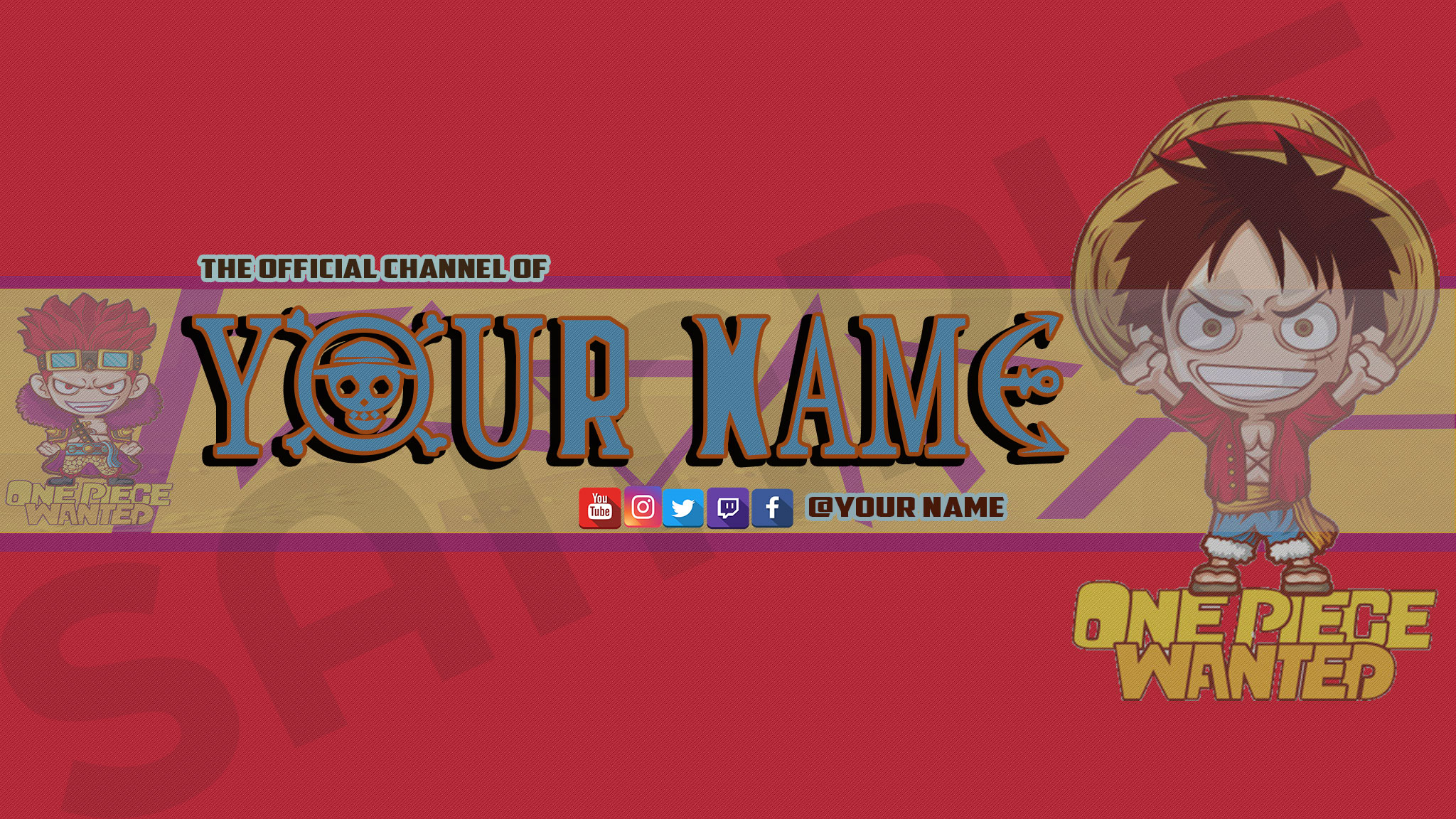 Free One Piece YouTube Channel Art by Ajmgamergirl - Free download on