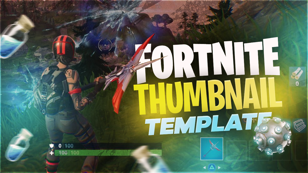 fortnite thumbnail template free by woahfusion free download on toneden - fortnite game free download