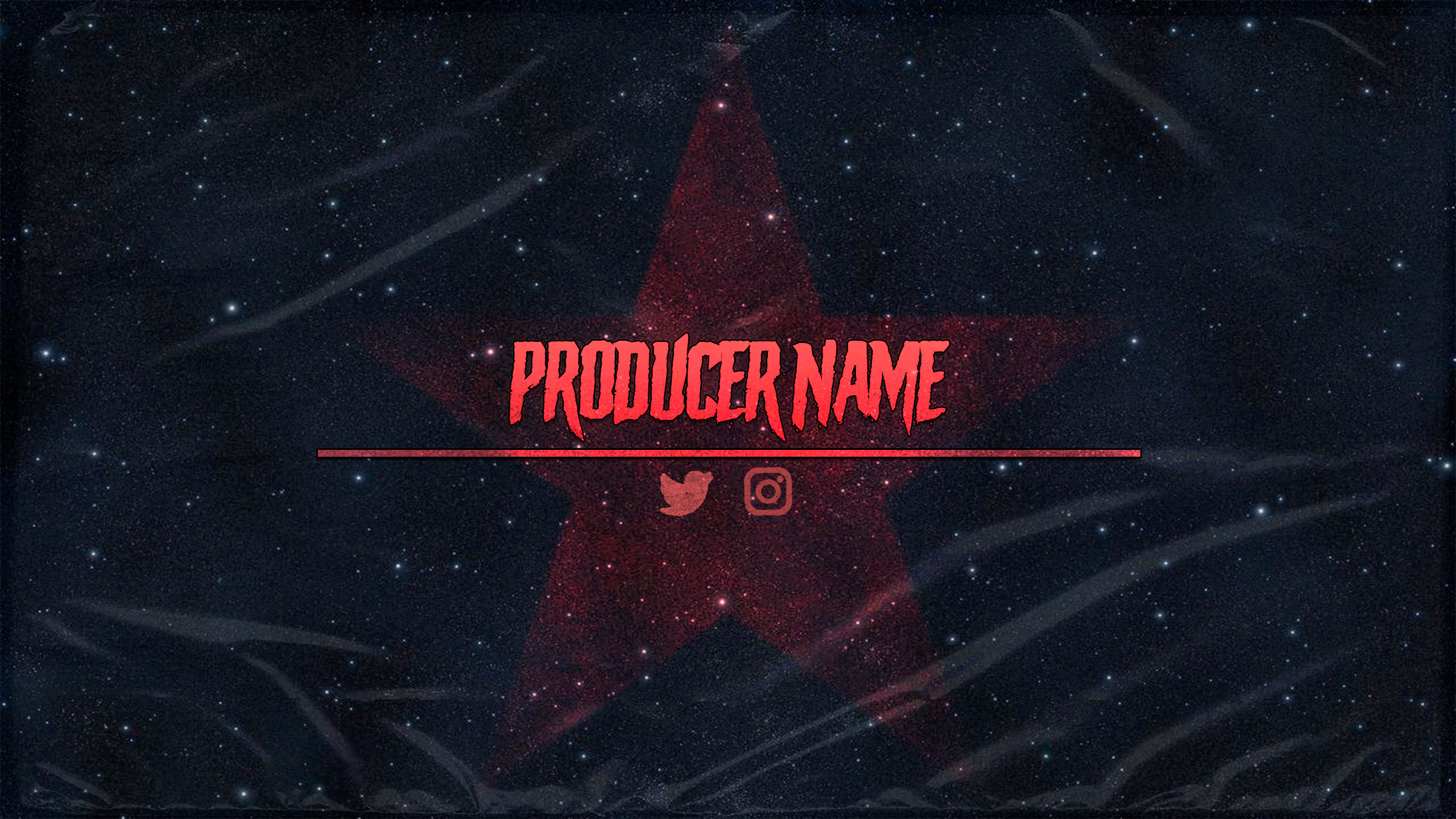 Star Youtube Banner Template Producers Art