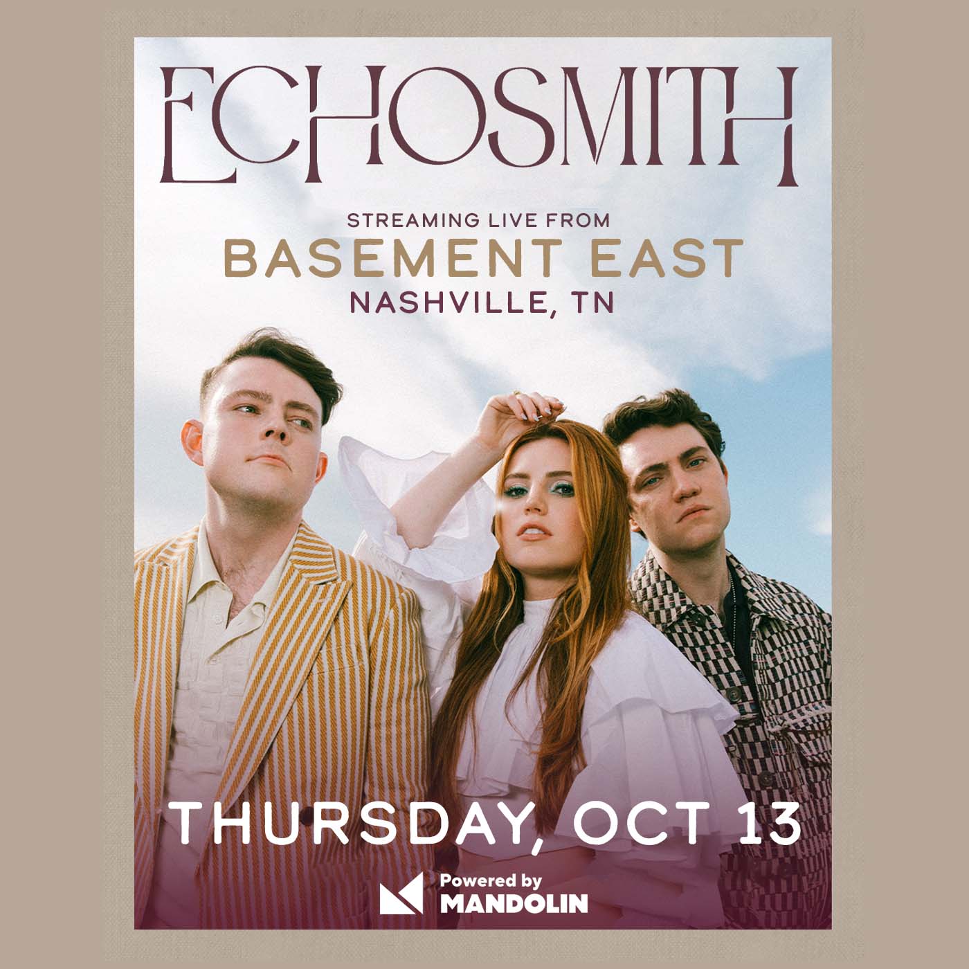 Mandolin X Echosmith Livestream Giveaway Enter to win on ToneDen