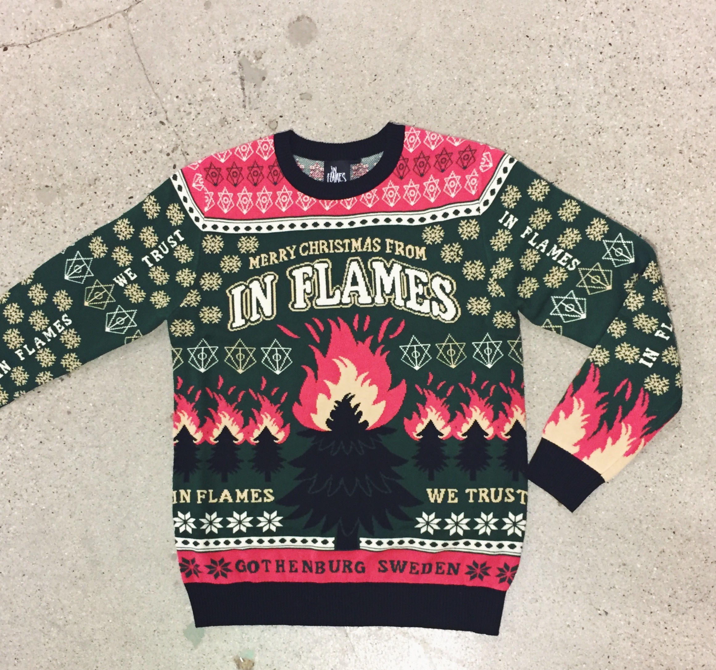 In flames 2025 christmas sweater