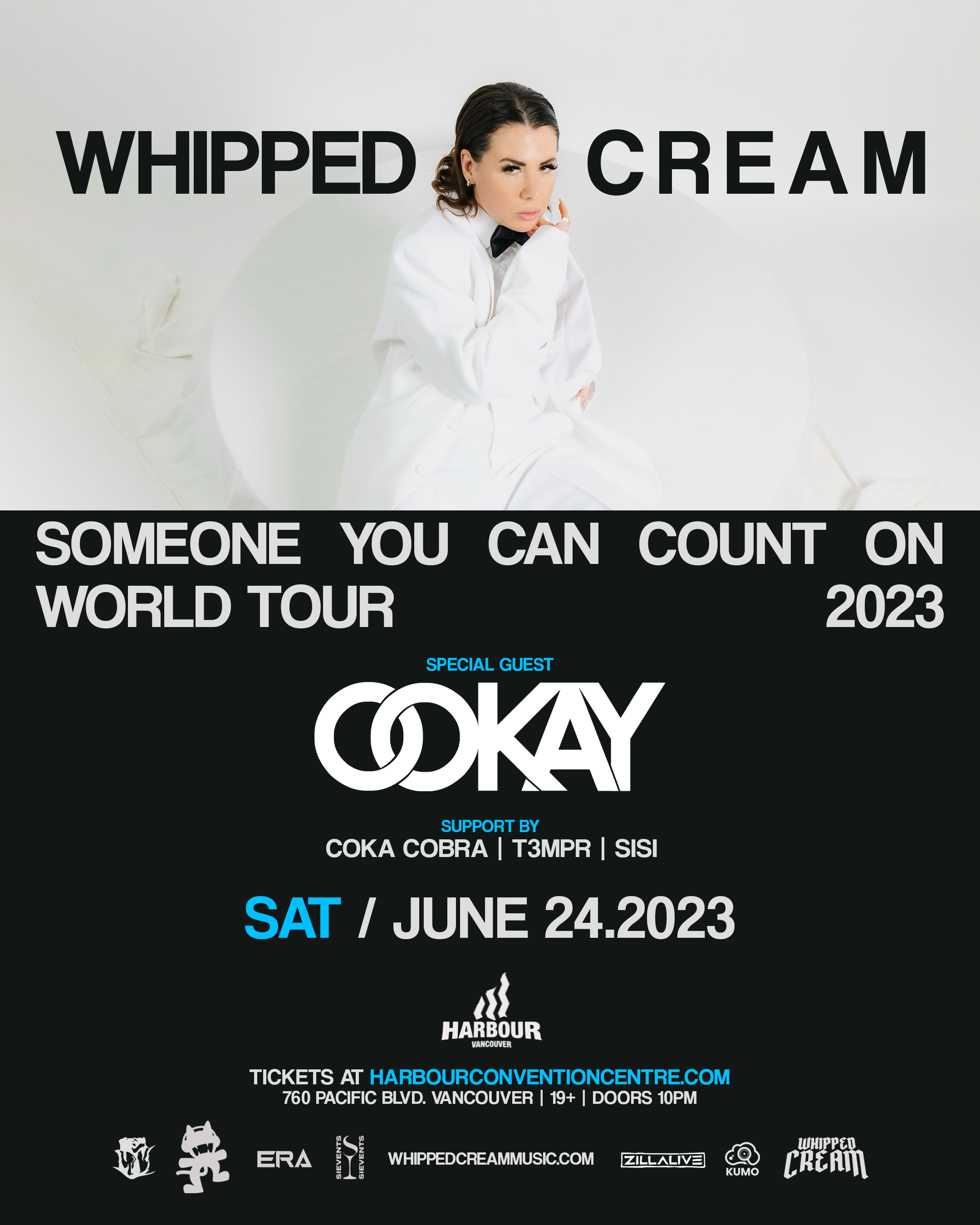 WHIPPED CREAM SOMEONE YOU CAN COUNT ON TOUR VANCOUVER Enter to