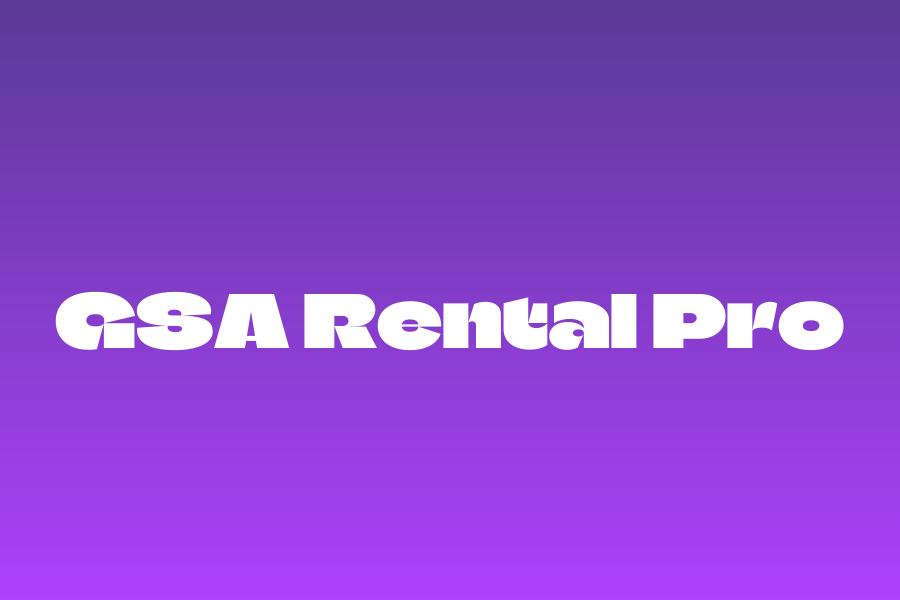 GSA Rental Pro Crack + License Key 2026 by conkelXTA - Free download on ...